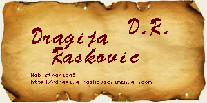 Dragija Rašković vizit kartica